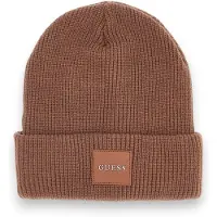 GUESS Heren Bruine gebreide muts (M), Casual, Viscose AM9695POL01