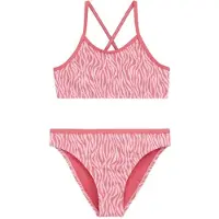 We fashion cropbikini met zebraprint - roze Meisjes Polyester Zebraprint - maat 158/164