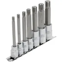 Kippers Rijssen 3/8”+1/2” Doppenrail ribe lang, 7dlg