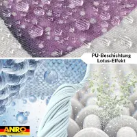 ANRO Tafelkleed Lavendel Meerkleurig 160x100cm Met sierband Afwasbaar Waterafstotend Binnen & Buiten