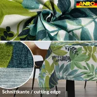 ANRO Tafelkleed Tropische bladeren Groen 350x140cm Rechte rand Afwasbaar Waterafstotend