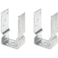 Alberts 2 x U-paaldrager, 81x150 mm, thermisch verzinkt, voor opschroeven, diepte 60 mm