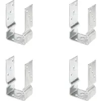 Alberts 4 x U-paaldrager, 81x150 mm, thermisch verzinkt, voor opschroeven, diepte 60 mm