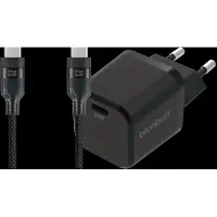 BlueBuilt Power Delivery Oplader 20W + Usb C Kabel 3m Nylon Zwart