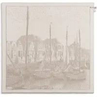 Knit Factory Haven Keukendoek - Ecru/Linnen - 50x50 cm