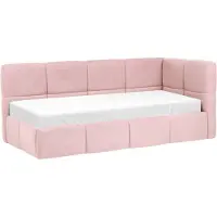 Beliani JACOU - Bedbank - Roze - Rechtszijdig - Stof