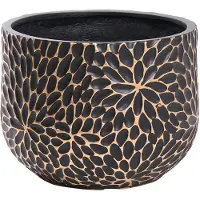 Beliani VENTINA - Bloempot - Zwart - MgO