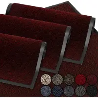 Famanu Deurmat Wijn rood 90x120 cm | entree deurmat waterdicht wasbaar slijtvast vuilvanger | Antislip deurmat voor voordeur, gang, entree, keuken, slaapkamer