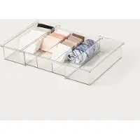 So Clever x Vacane Ladebak uitschuifbaar 5-vaks 10 cm hoog - Transparant - Anti-slip | BPA-vrij | Uitschuifbaar