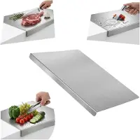 VHV - Snijplank - RVS snijplank - Metalen snijplank - Kneedplank - Hygiënisch - Vaatwasserbestendig - Voor vlees, groenten en fruit - Voor de keuken - 30 x 40 cm - Zilver