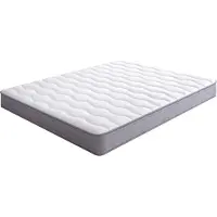 HAUSS SPOLE Matras 140x200 cm - Federkernmatras met Ergonomische Drukverlichting en Lendensteun - Gerolde Matras - Stof en Metaal - Wit
