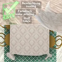 ANRO Tafelkleed Barok ornament Beige 200x140cm Met sierband Afwasbaar Waterafstotend Binnen & Buiten