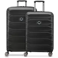 DELSEY PARIS Meteor-kofferset met 4 wielen, M+L, met uitbreidingsplooi zwart