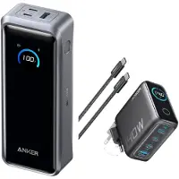 Anker Prime Power Bank, 26.250mAh + 140W USB-C oplader - Geschikt als lader voor laptops - 4 poorten voor snelladen van meerdere apparaten