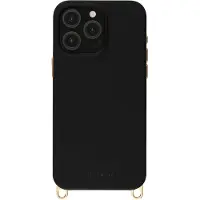 Selencia Rivièra MagSafe Backcover met afneembare haakjes voor de Apple iPhone 15 Pro Max - Velvet Black