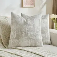 Famanu – Set van 2 cashmere kussenhoezen, 40 x 40 cm, decoratieve vierkante kussenslopen, zacht en stijlvol voor slaapkamer en woonkamer