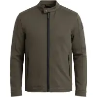 OMBRE Jas - Lange Mouw - Rits - Effen Donkere olijf XL