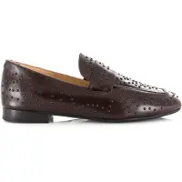 Babouche SIA loafers dark brown Leer Dames | Maat 41