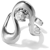 Yehwang Lana - Verstelbare Ring - Strass - Stainless Steel - - Zilver