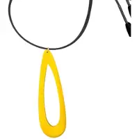 Charme Bijoux Ketting -hout -Moxi- verstelbaar-Geel-