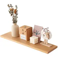 Famanu – Wandrek van massief eiken, zwevende plank van 40 cm, natuurlijk hout voor thuis, woonkamer, kinderkamer, slaapkamer, badkamer en kantoor