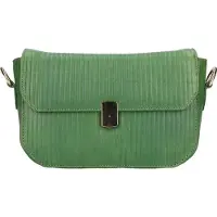 LEATHER DESIGN Crossbody Schoudertas Lily Groen