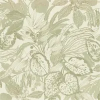 Rasch Vliesbehang 554922 bladeren en planten botanisch groen Liverna