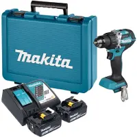Makita DDF 484 RGE accu-boorschroevendraaier 18 V 54 Nm borstelloos + 2x accu 6,0 Ah + oplader + koffer