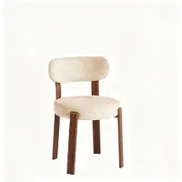 Lizzely Garden & Living SET DEAL 4 stuks: Eetkamerstoel Japandi Yaren bruin walnoot poten japanse stijl eetstoel zetel