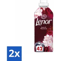 Lenor 2 x - Wasverzachter - Jasmijn & Rose de Mai - Fris & Zacht - 42 Wasbeurten - Wasverzachter - - Jasmijn - Roze - Geur