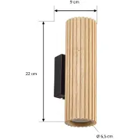 LINDBY Wandlampe , Stralino, dimbare, Hout, Woonkamer, Hout, Modern