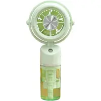 VHV -Mini-Ventilator met Verneveling - Handventilator met Waterspray en USB-Oplaadfunctie - Draagbare Bureauventilator voor Zomer en Reizen - Compact Design - Groen