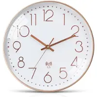 Unyqoos Moderne geruisloze wandklok met radiogestuurde tijd voor elke ruimte,i wit, 30 cm