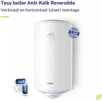 Tesy Durensa - boiler - vertikaal antikalk - 120 liter - met installatieset