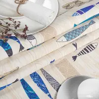 ANRO Tafelkleed Maritiem Blauw 400x140cm Rechte rand Afwasbaar Waterafstotend Binnen & Buiten