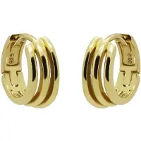 Karma Oorringen triple tube Goud