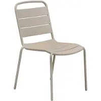 Hespéride Tuinstoelen - Tuinstoel - Terrasstoel - Aluminium - Tuinmeubelen - Grijs - 50,5x54x86 cm - VALORA