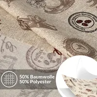 ANRO Tafelkleed Koffie Bruin Ovaal 260x140cm Met sierband Afwasbaar Waterafstotend Binnen & Buiten