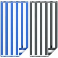 Famanu – XXL strandhanddoek set van 2, 90 x 180 cm, sneldrogende microvezel, zandvrije badhanddoek voor strand en zwembad