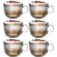 Altomdesign Altom Design Selena Glazen Mokken JUMBO 510 ml - Set van 6