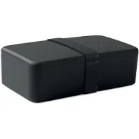 Midocean 2 pack PP lunchbox met RPET elastieksluiting. Inhoud: 750ml Kleur Zwart