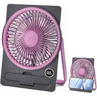 LONGZIMING -Draagbare Ventilator - Reizewaaier - Tafelventilator - 180° Draaibaar - Ophangbaar Design - Duurzaam Plastic - Fluisterstil Motor - Ideaal Voor Reizen - 1 Stuk