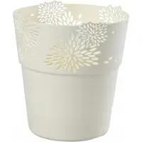 Galicja Aster Serie - Kanten Bloempot - 13 cm - Kleur: Crème