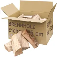 Flameup Brandhout, eikenhout, 25 kg, voor kachels, open haarden, vuurkorven en barbecues, 25 cm lang, ovengedroogd,