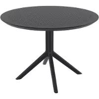 CLP Sky Tuintafel - Rond - Ø 105 cm - Polypropyleen - Weerbestendig & UV-bestendig - Bistrotafel Buiten - zwart