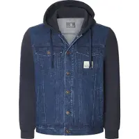 Jan Vanderstorm herren Denim Jack - 72 - donkerblauw - Plus Size