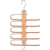 Bodo Broekhanger Hout Zwart - Kledinghanger - 5 Broeken - 2 Stuk -