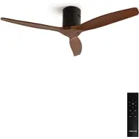 Create - Plafondventilator 40W silent 100% hout - S - Geen licht - Afstandsbediening - WIND CALM NATURAL WOOD