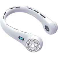 VHV - Nekventilator - Nekventilator met Krachtige Koelfunctie - 3600mAh Draagbare Halsventilator - Stille Airco Fan voor Extreme Hitte - Handsfree Koeling voor Buiten en Kantoor - Wit