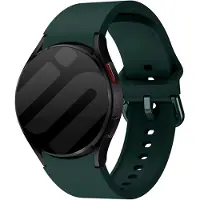 Strap-it siliconen bandje met gesp geschikt voor Samung Galaxy Watch 7 (40 & 44mm) / Galaxy Watch 6 (Classic) / Galaxy Watch 5 (Pro) / Galaxy Watch 4 (Classic) / Galaxy Watch FE - donkergroen